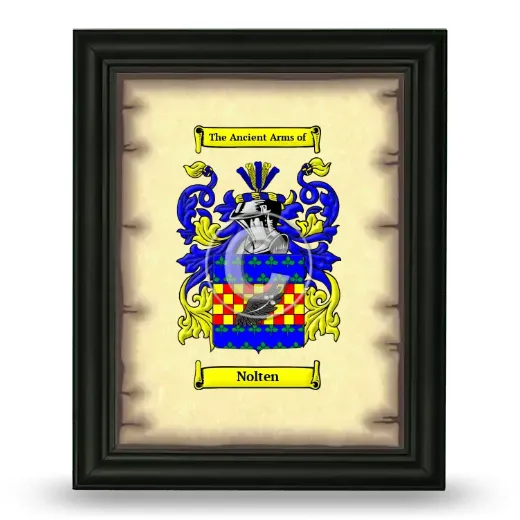 Nolten Coat of Arms Framed - Black