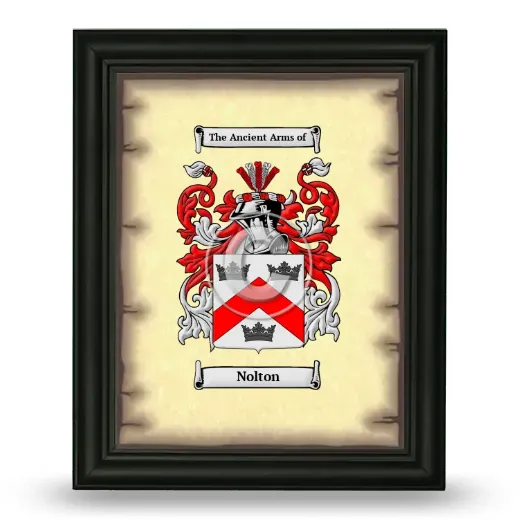 Nolton Coat of Arms Framed - Black