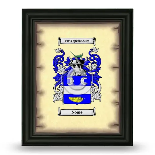 Nome Coat of Arms Framed - Black