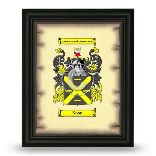 Noon Coat of Arms Framed - Black