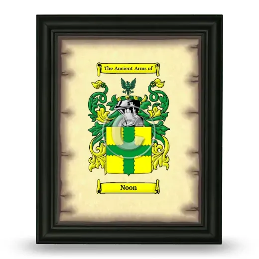 Noon Coat of Arms Framed - Black