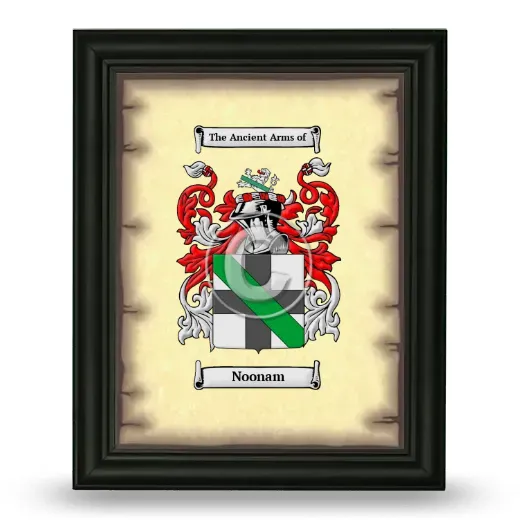 Noonam Coat of Arms Framed - Black