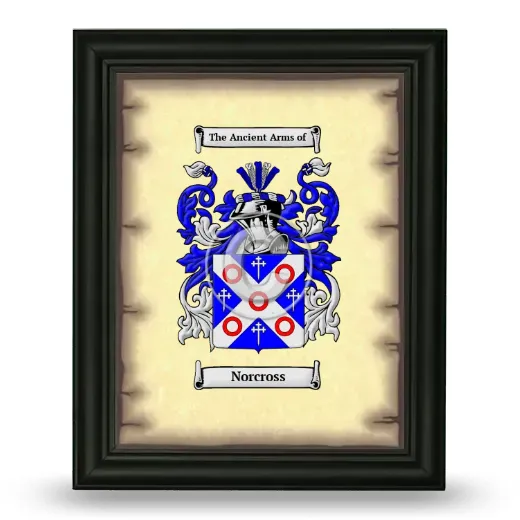 Norcross Coat of Arms Framed - Black