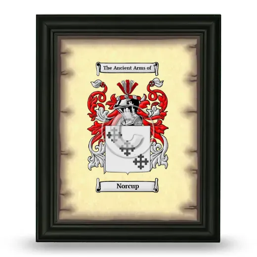 Norcup Coat of Arms Framed - Black
