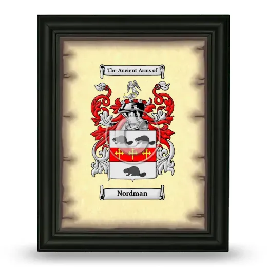 Nordman Coat of Arms Framed - Black