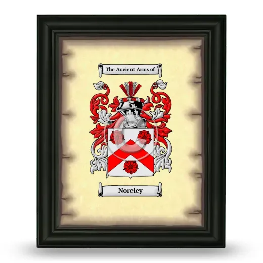 Noreley Coat of Arms Framed - Black