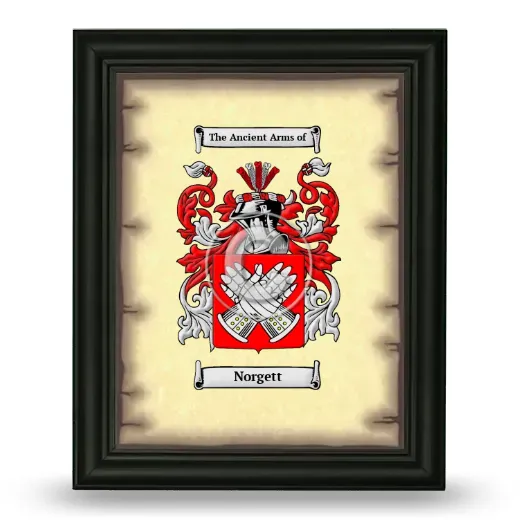Norgett Coat of Arms Framed - Black