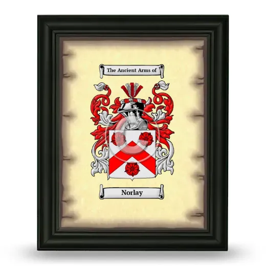 Norlay Coat of Arms Framed - Black