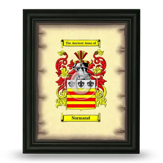 Normand Coat of Arms Framed - Black