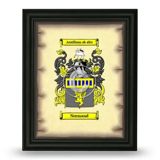Normand Coat of Arms Framed - Black