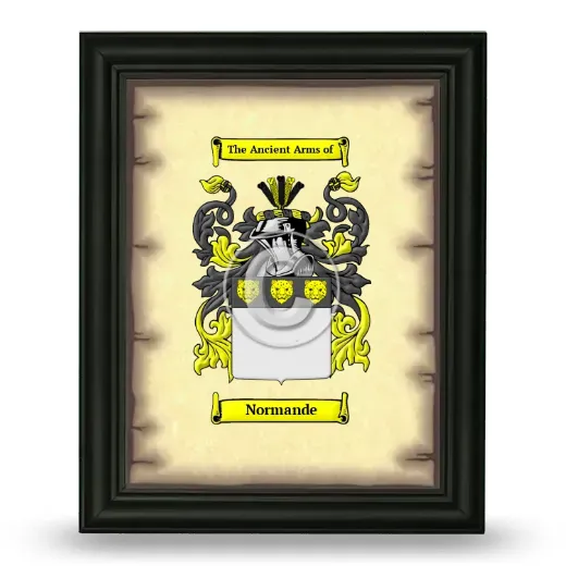 Normande Coat of Arms Framed - Black