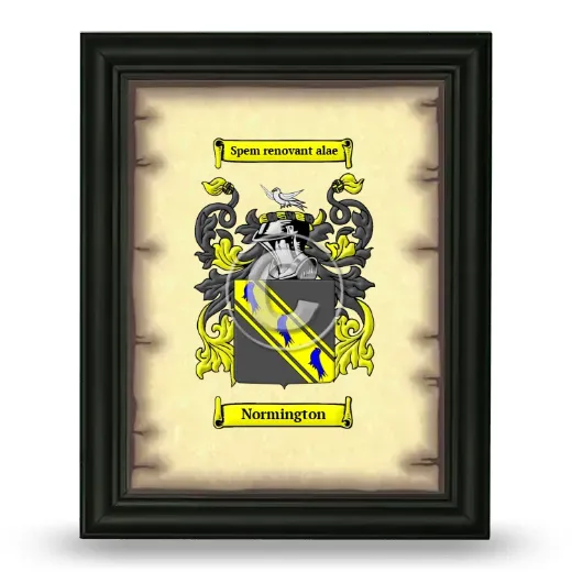 Normington Coat of Arms Framed - Black