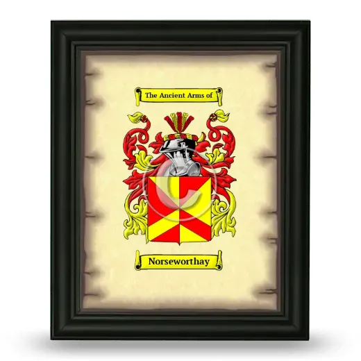 Norseworthay Coat of Arms Framed - Black