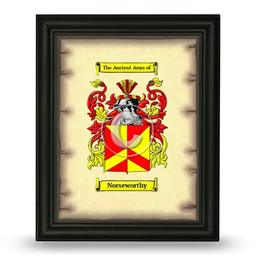 Norseworthy Coat of Arms Framed - Black