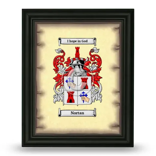 Nortan Coat of Arms Framed - Black