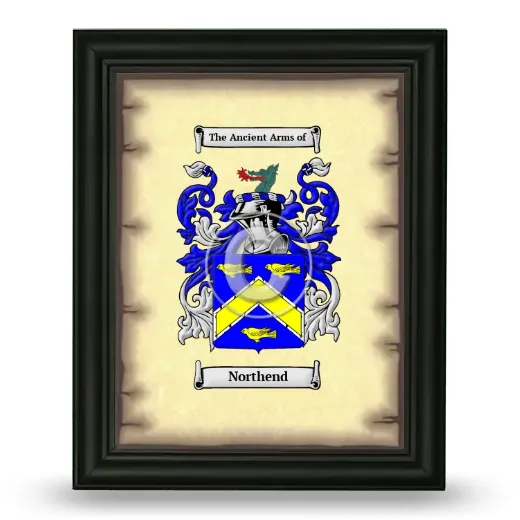 Northend Coat of Arms Framed - Black