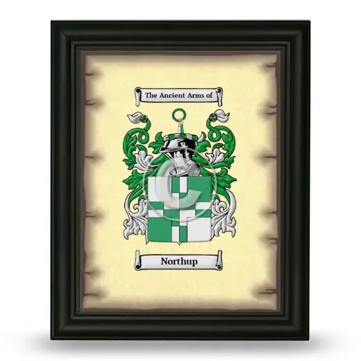 Northup Coat of Arms Framed - Black