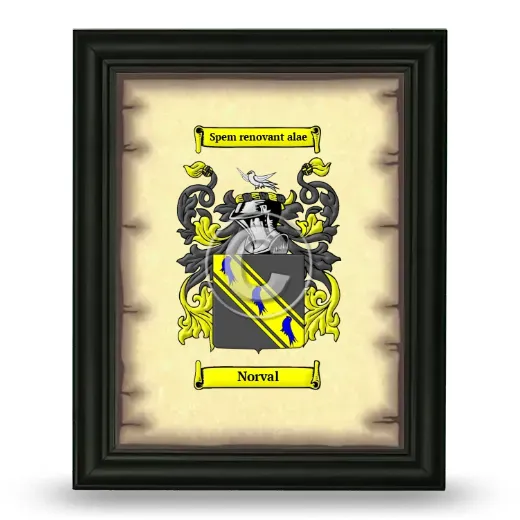 Norval Coat of Arms Framed - Black