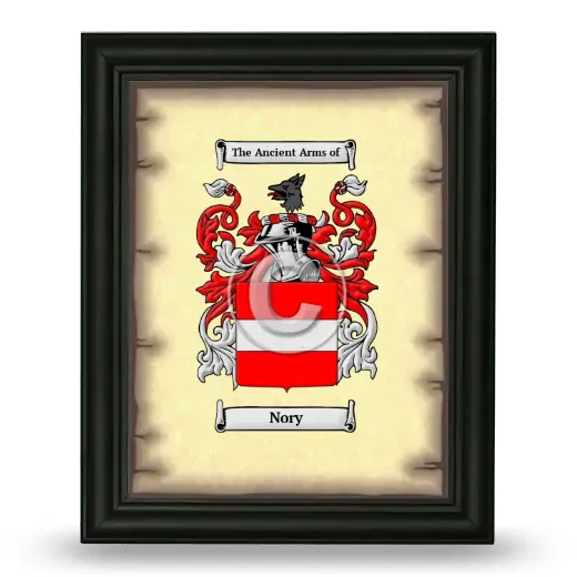 Nory Coat of Arms Framed - Black