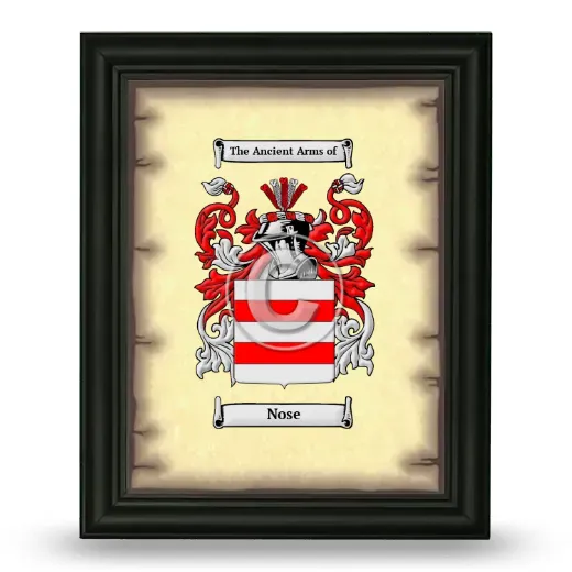 Nose Coat of Arms Framed - Black