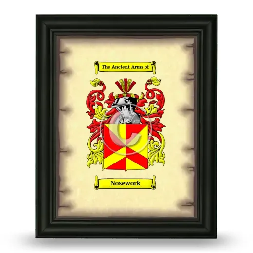 Nosework Coat of Arms Framed - Black