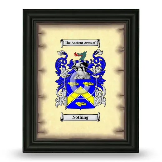 Nothing Coat of Arms Framed - Black