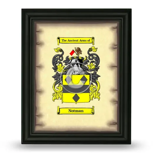 Notman Coat of Arms Framed - Black