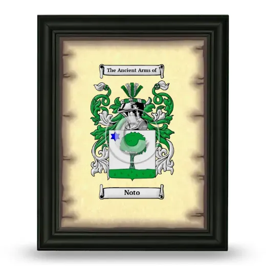 Noto Coat of Arms Framed - Black