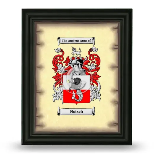 Notsch Coat of Arms Framed - Black