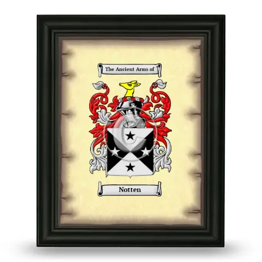 Notten Coat of Arms Framed - Black