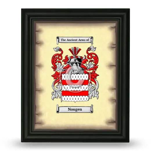 Nougen Coat of Arms Framed - Black