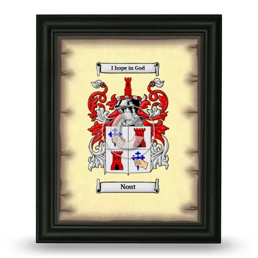 Nout Coat of Arms Framed - Black
