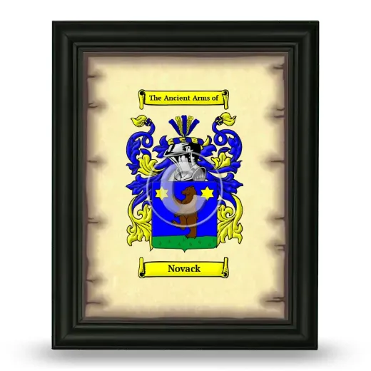 Novack Coat of Arms Framed - Black