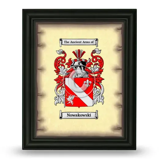 Nowakowski Coat of Arms Framed - Black