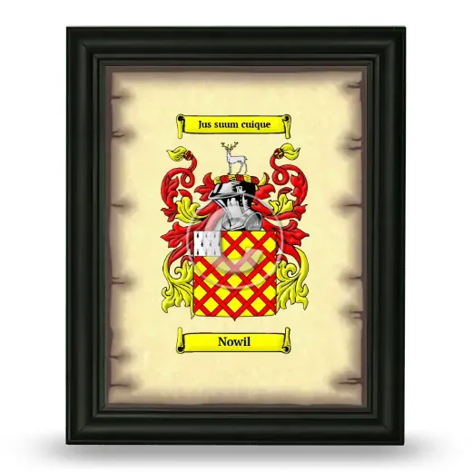 Nowil Coat of Arms Framed - Black