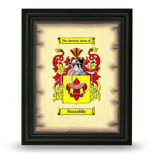 Nozzolillo Coat of Arms Framed - Black