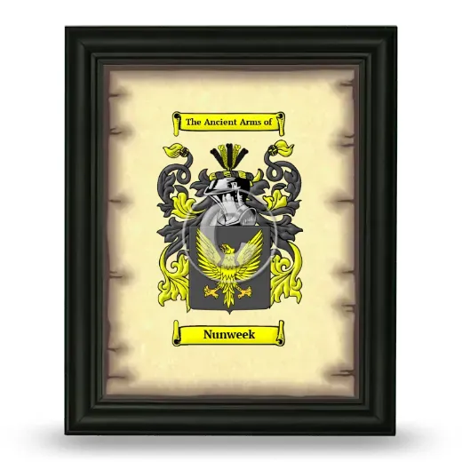 Nunweek Coat of Arms Framed - Black