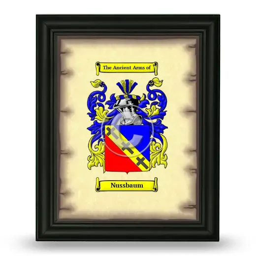 Nussbaum Coat of Arms Framed - Black