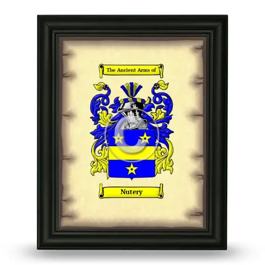 Nutery Coat of Arms Framed - Black
