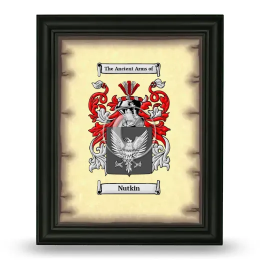 Nutkin Coat of Arms Framed - Black