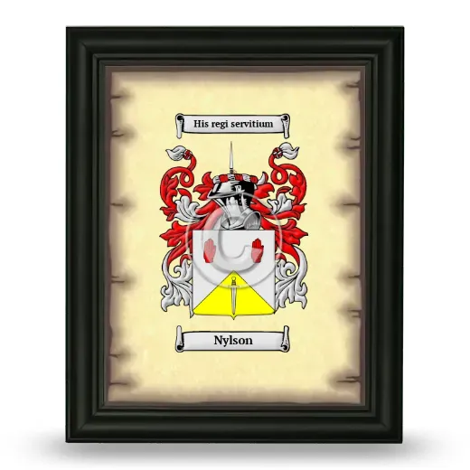 Nylson Coat of Arms Framed - Black