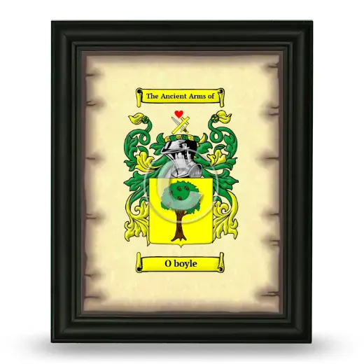 O boyle Coat of Arms Framed - Black
