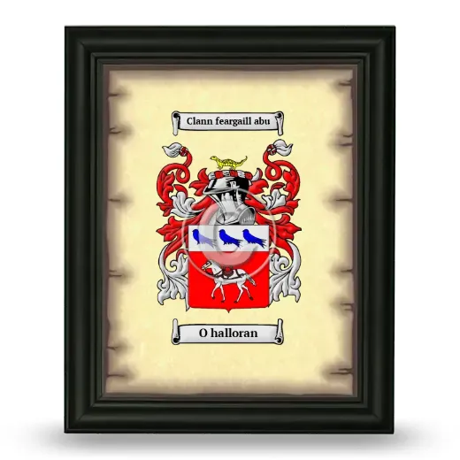 O halloran Coat of Arms Framed - Black