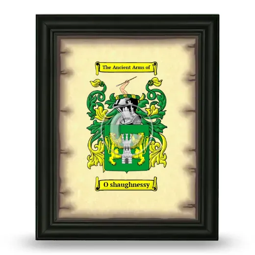 O shaughnessy Coat of Arms Framed - Black