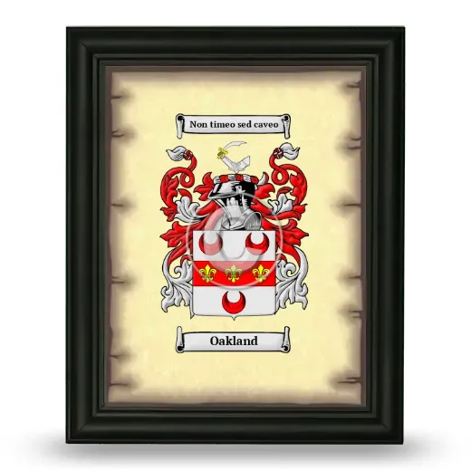 Oakland Coat of Arms Framed - Black