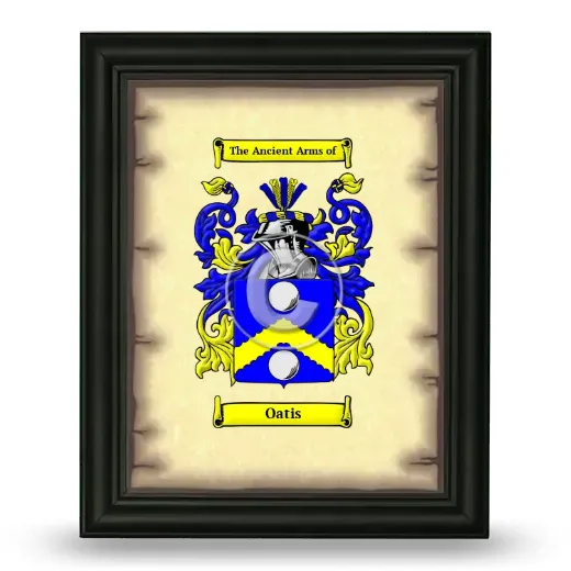 Oatis Coat of Arms Framed - Black
