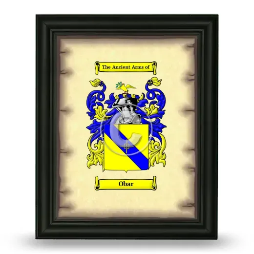 Obar Coat of Arms Framed - Black