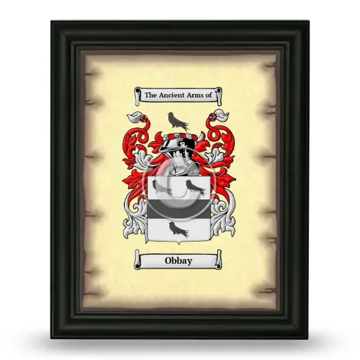 Obbay Coat of Arms Framed - Black