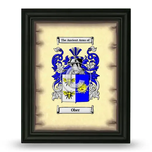 Ober Coat of Arms Framed - Black