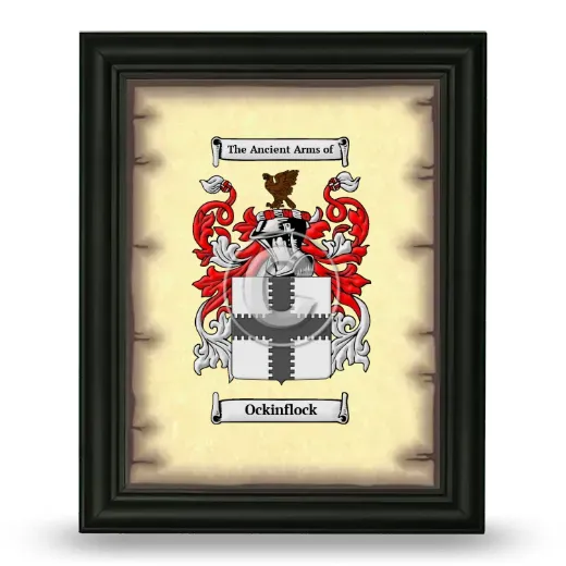 Ockinflock Coat of Arms Framed - Black